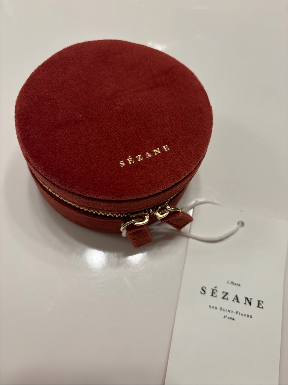 Sezane Dark Blush Jewelry Case NWT - Picture 3 of 7